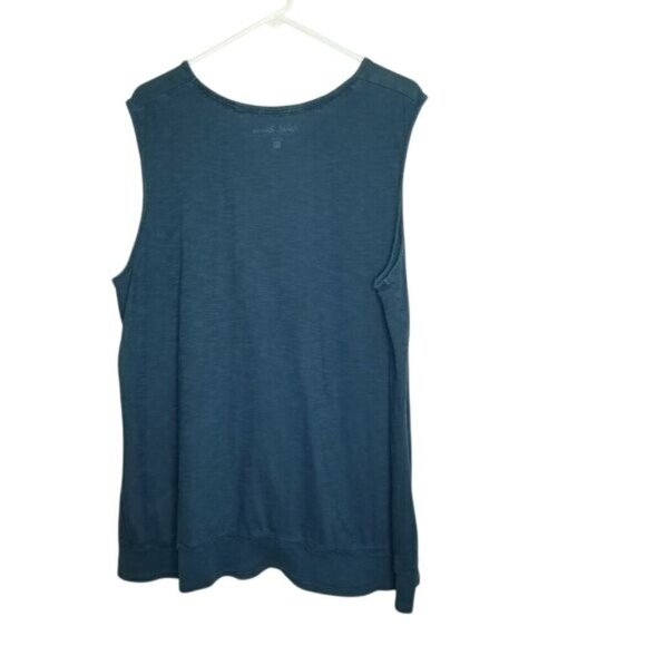 North River Outfitters Womens Indigo Sleeveless Top 2X 100% Cotton - Picture 2 of 10